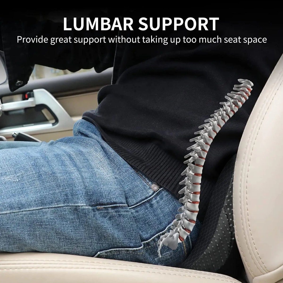 ComfortMax - Ergonomic Memory Foam Seat Cushion for Pain Relief