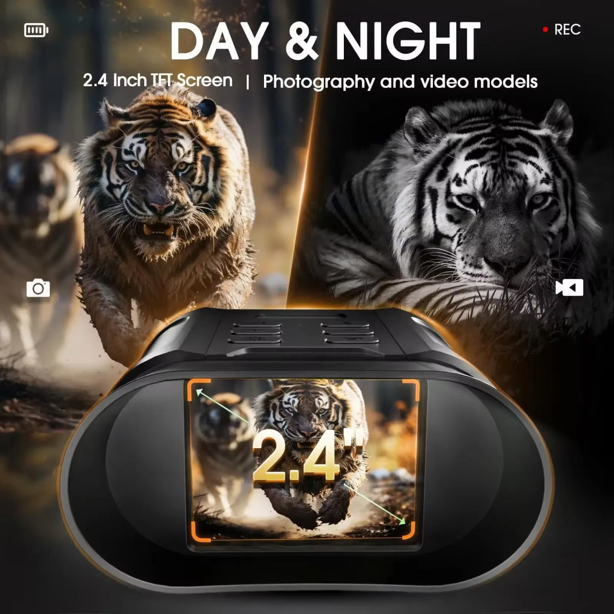 Enhanced Night Vision Binoculars with Infrared Recording