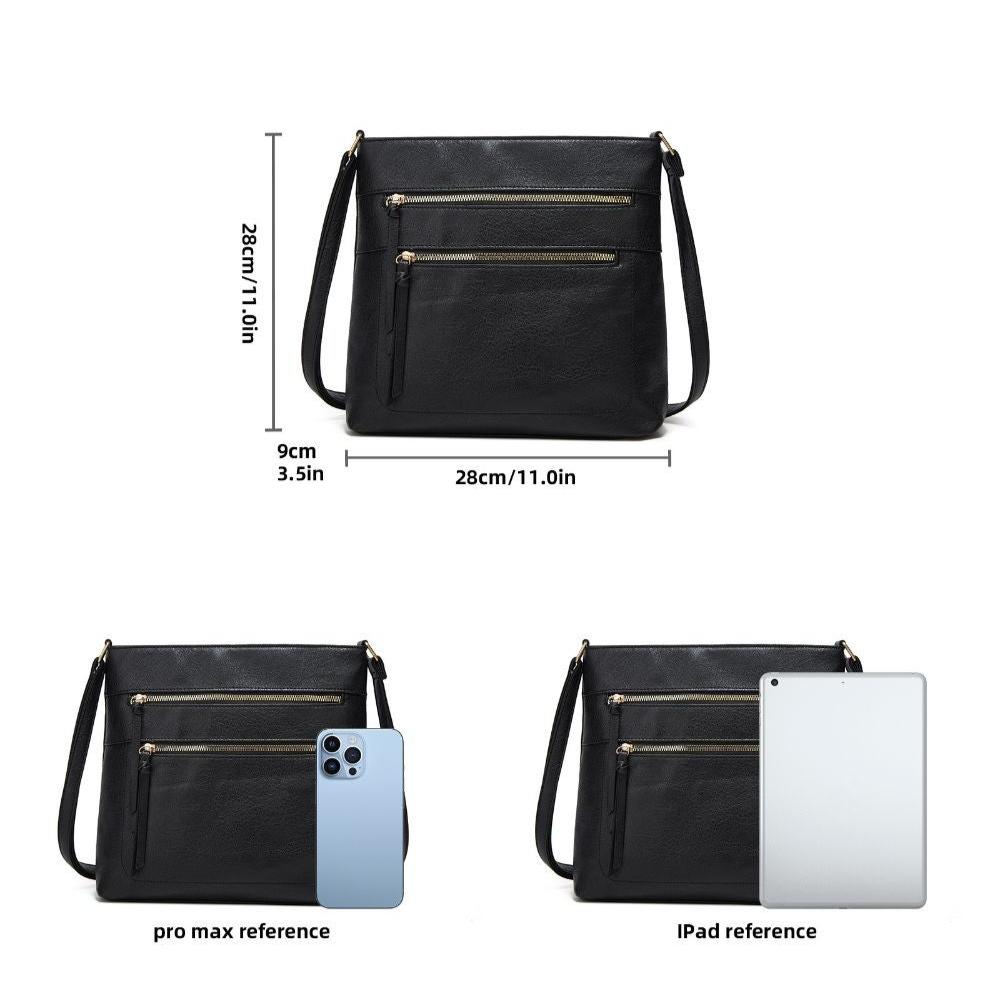 Luxe Leather Crossbody Purse - Stylish and Compact