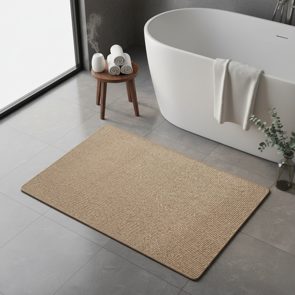 Ultra-Absorbent Non-Slip Bath Mat with Rubber Base