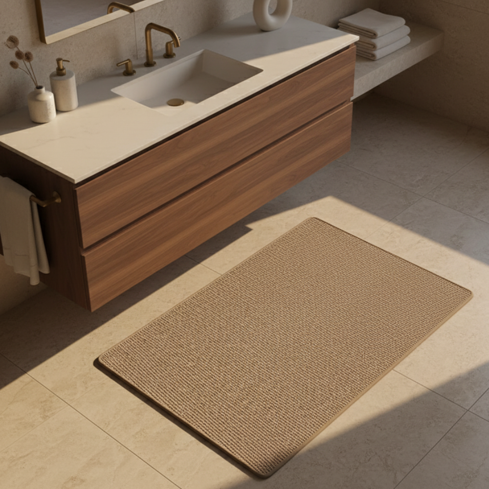 Ultra-Absorbent Non-Slip Bath Mat with Rubber Base