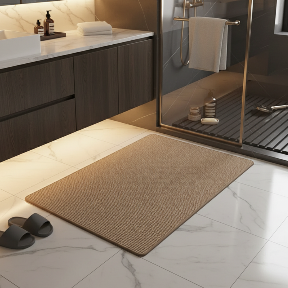 Ultra-Absorbent Non-Slip Bath Mat with Rubber Base