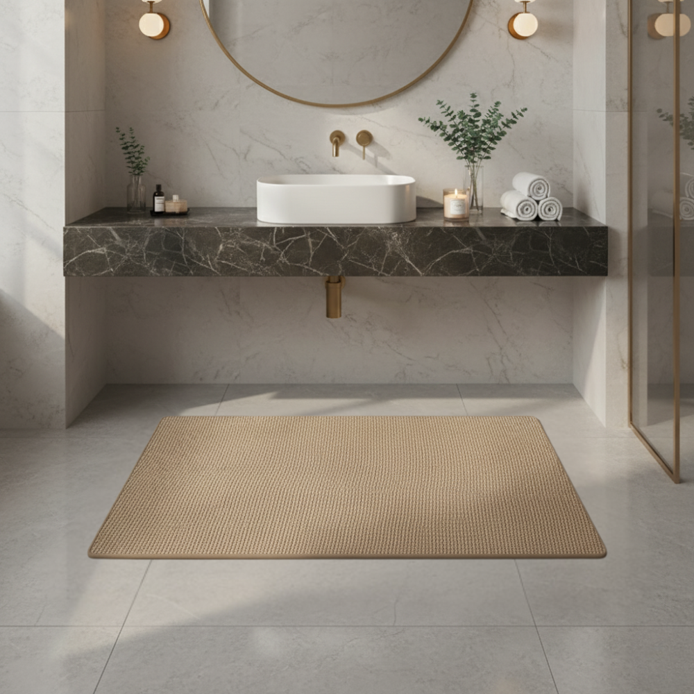 Ultra-Absorbent Non-Slip Bath Mat with Rubber Base