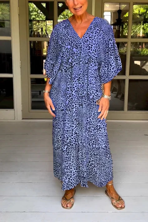 Leopard Print Vintage Summer Dress