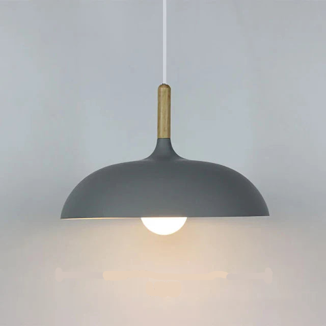 Elegant Scandinavian Oak Pendant Light with LED Technology
