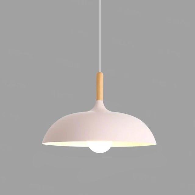 Elegant Scandinavian Oak Pendant Light with LED Technology