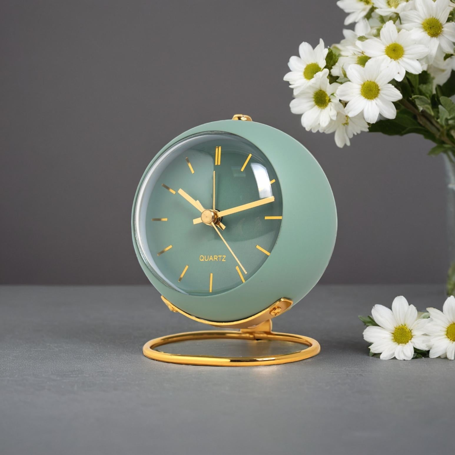 Sleek Metal Desk Clock – Stylish Timepiece with Night Glow