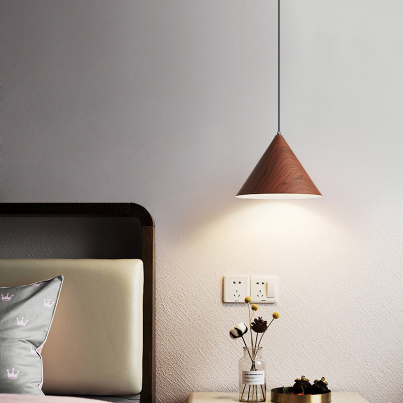 Elegant Adjustable Pendant Light - Modern Wood and Iron Design