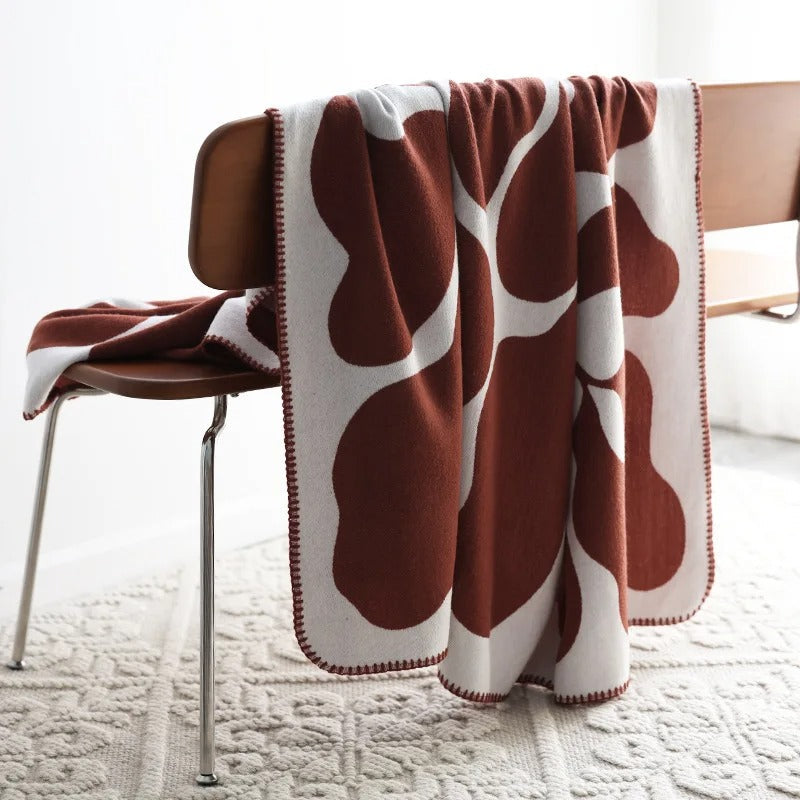 Cozy Abstract Design Acrylic Throw Blanket for Comfort