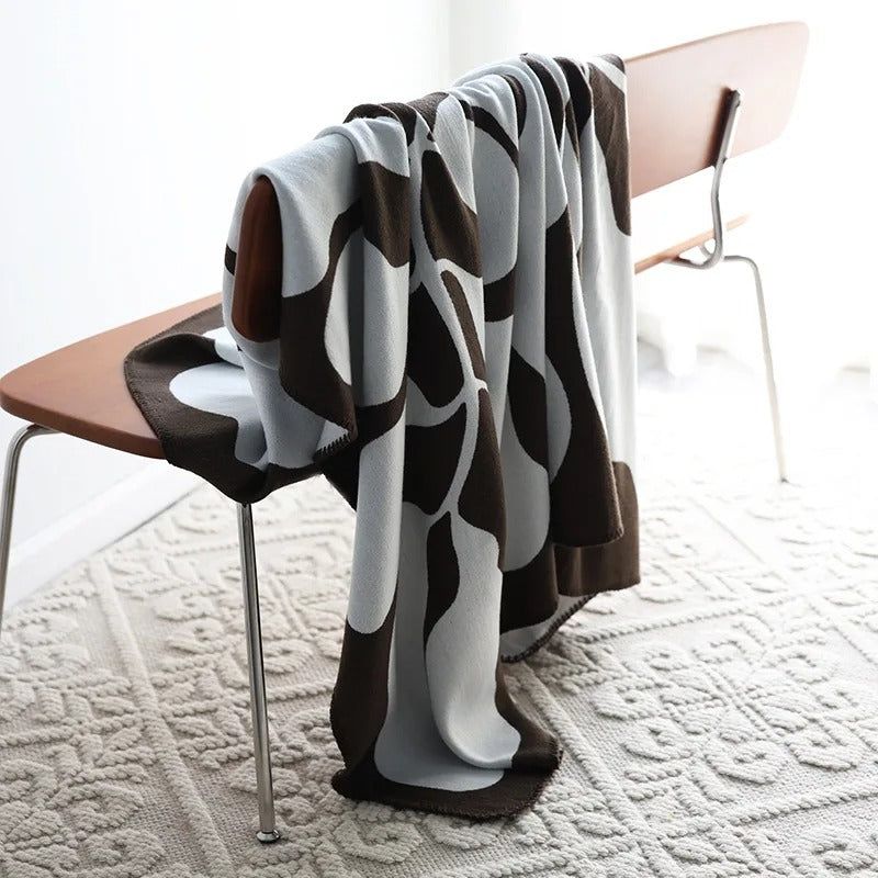 Cozy Abstract Design Acrylic Throw Blanket for Comfort