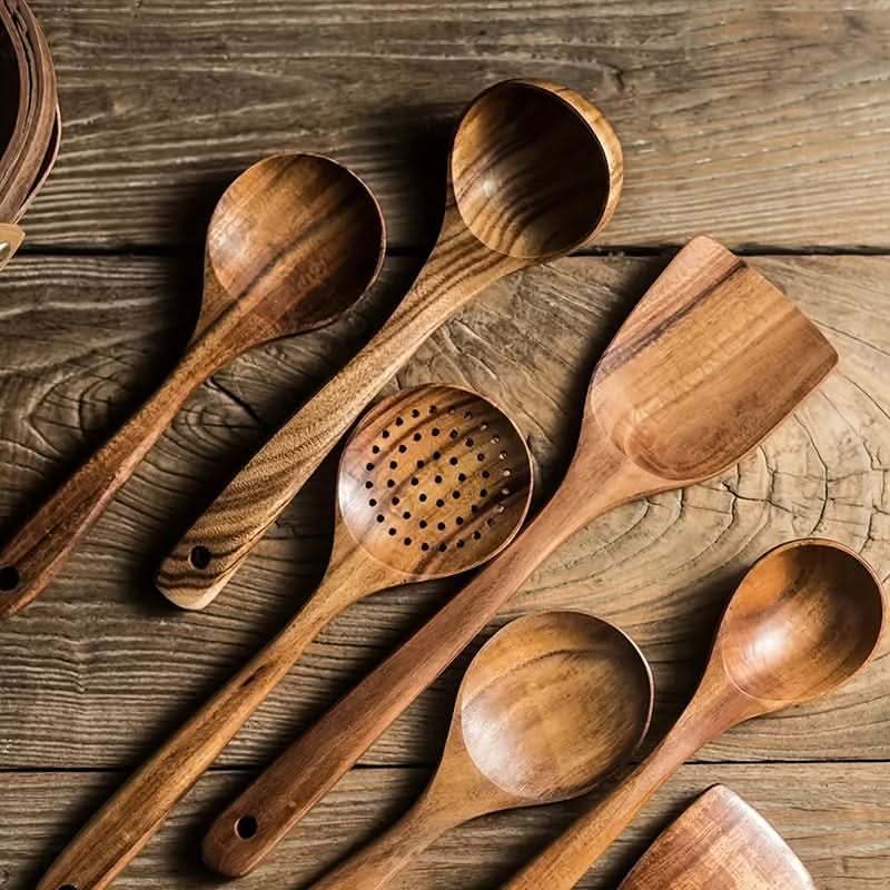 Eco-Friendly Kitchen Tool Set for Cooking and Serving