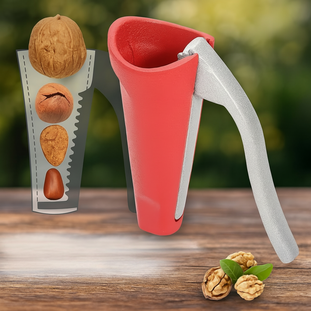 NutCrackPro - Effortless One-Handed Nut Cracking Tool