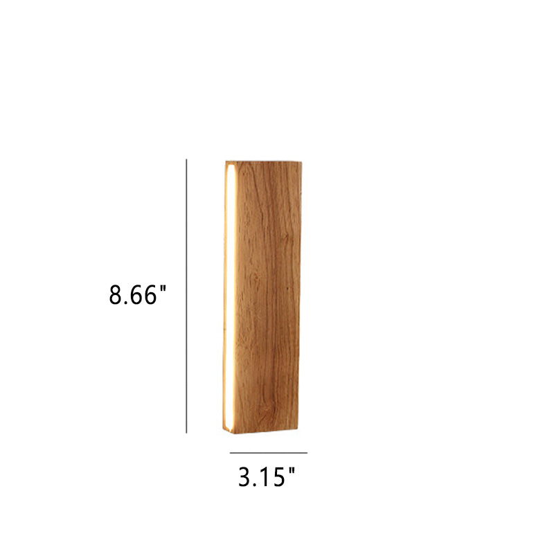NatureGlow Solid Wood LED Wall Fixture – Minimalist Charm