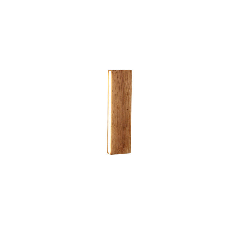 NatureGlow Solid Wood LED Wall Fixture – Minimalist Charm