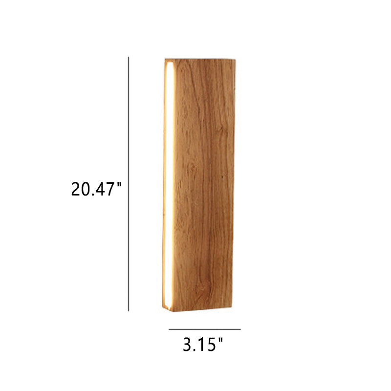 NatureGlow Solid Wood LED Wall Fixture – Minimalist Charm