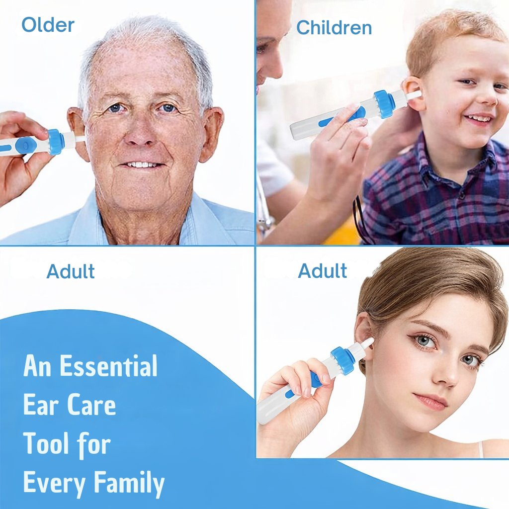 Gentle Vacuum Ear Cleaner with Soft Silicone Tip
