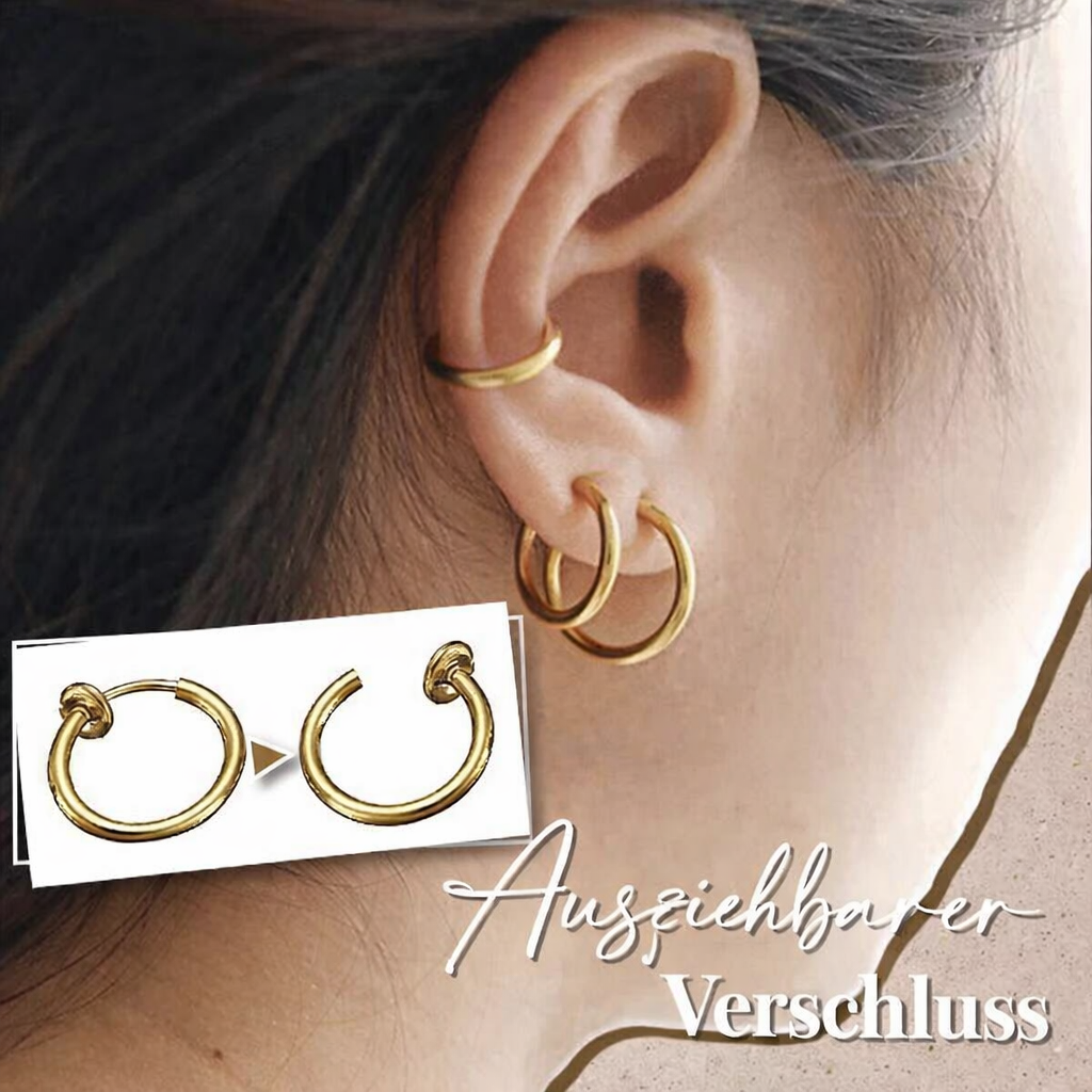 Clip-On Earrings with Retractable Closure | Comfortable and Secure