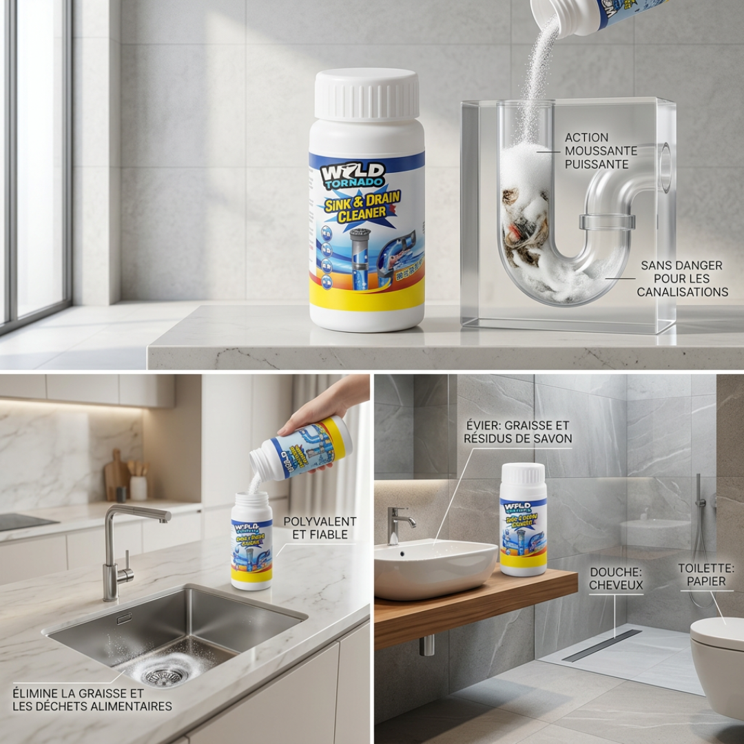 Clogged Pipe Cleaner Powder for Effective Drain Maintenance