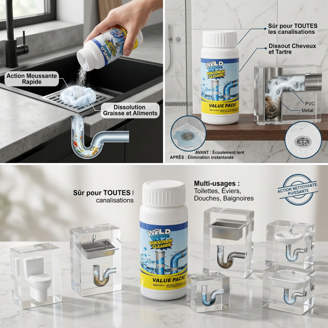 Clogged Pipe Cleaner Powder for Effective Drain Maintenance