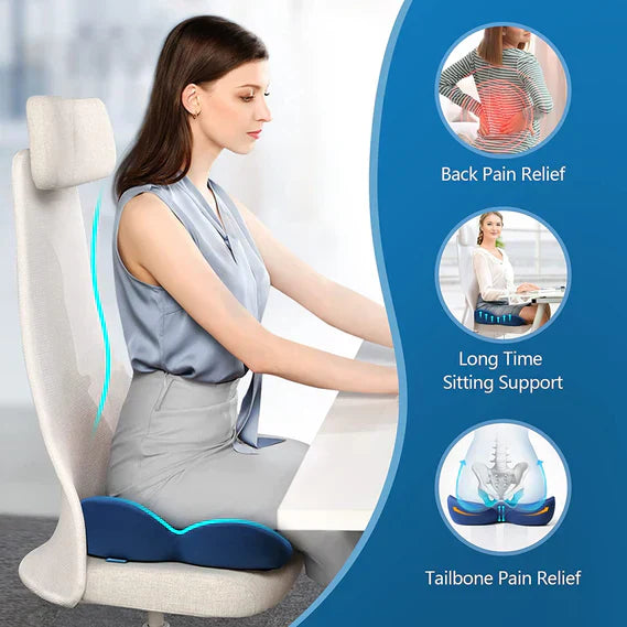 ComfortWave U-Shaped Memory Foam Seat Cushion for Back Relief