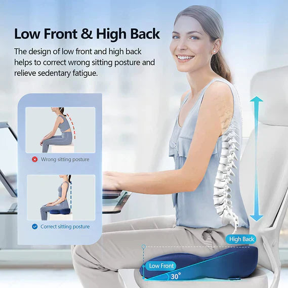 ComfortWave U-Shaped Memory Foam Seat Cushion for Back Relief