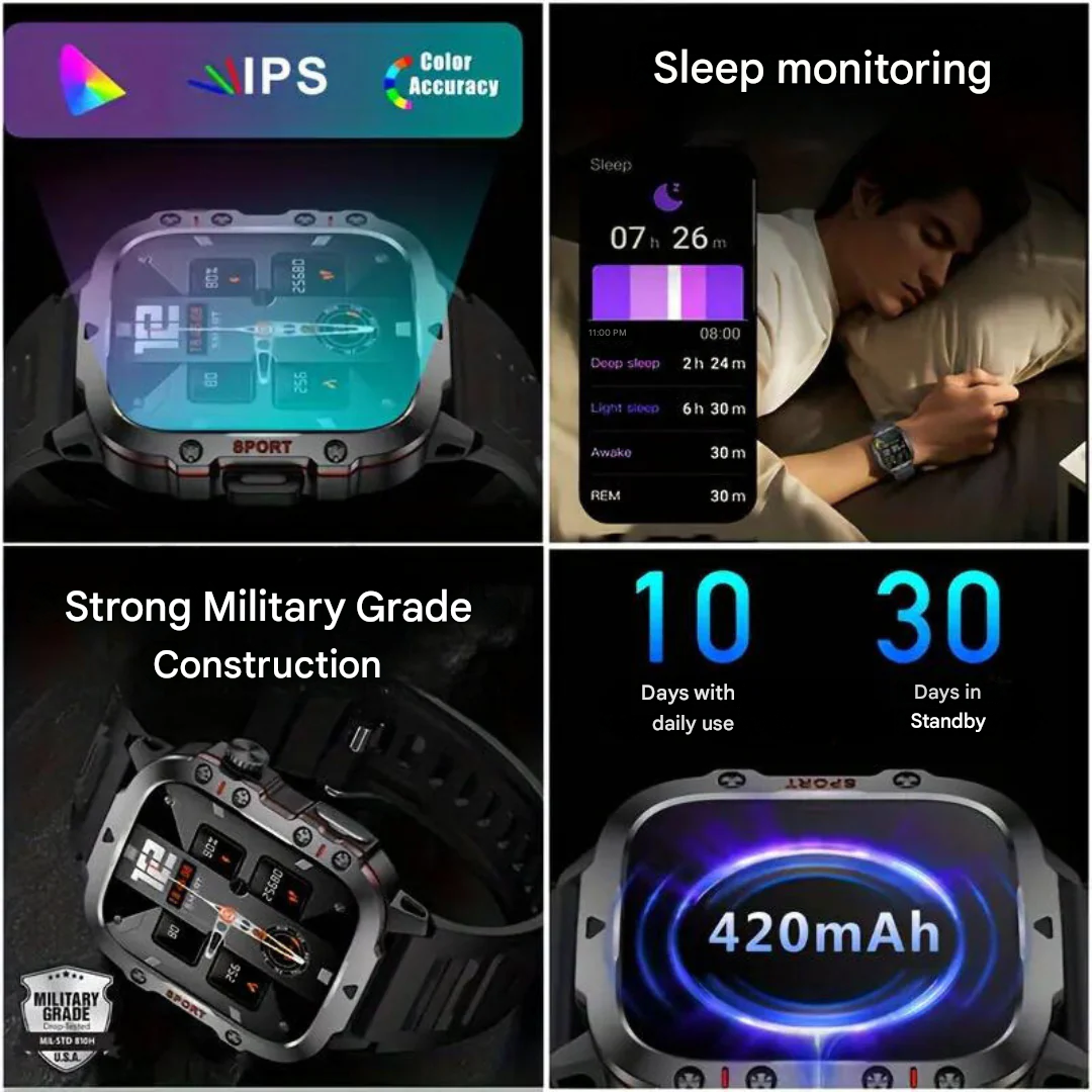 Waterproof Outdoor Smartwatch | Multifunctional Features