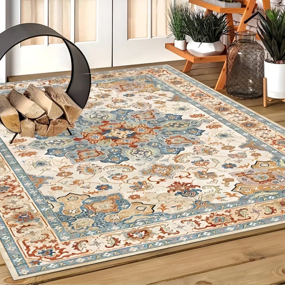 Nordic Style Outdoor Rug with Non-Slip PVC Backing
