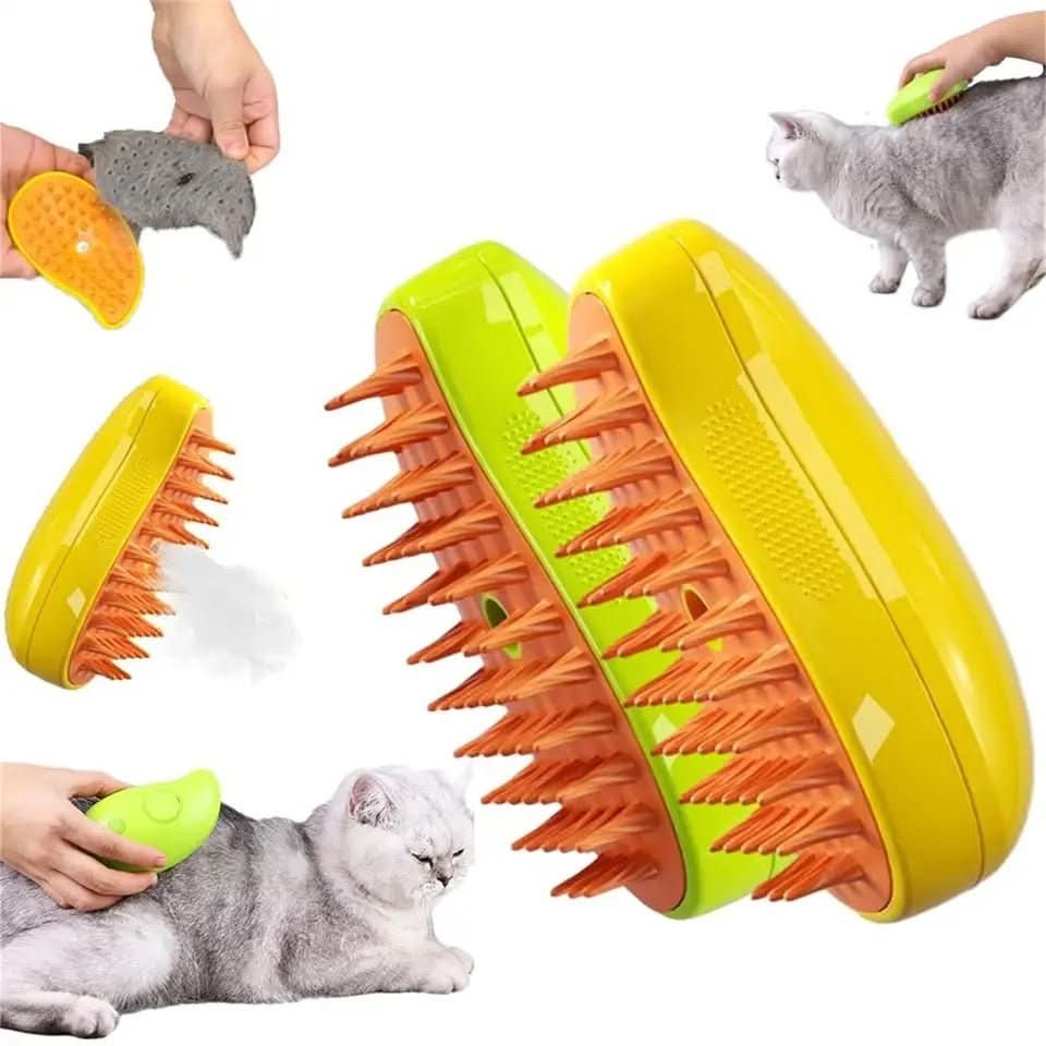 Pet Grooming Steam Brush for Effortless Coat Care