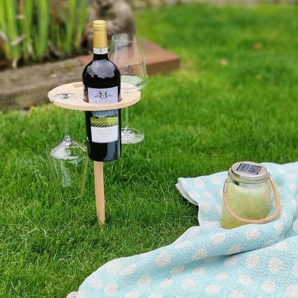 Stylish Outdoor Wine Stand – Perfect for Picnics and Gatherings