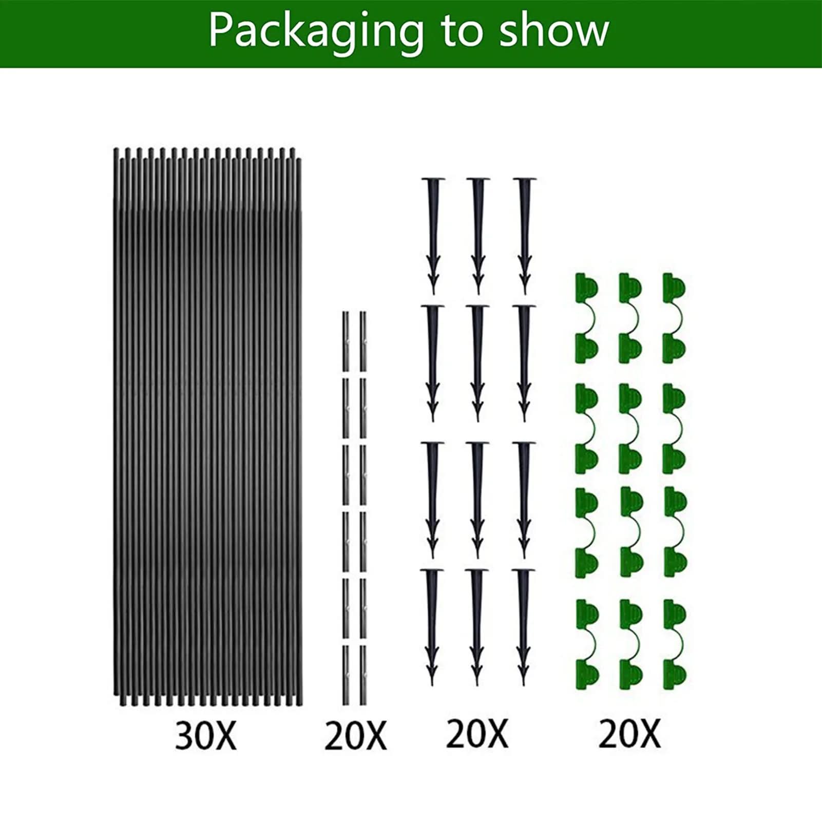 5-Piece Sturdy Frame Garden Poly Tunnel Set