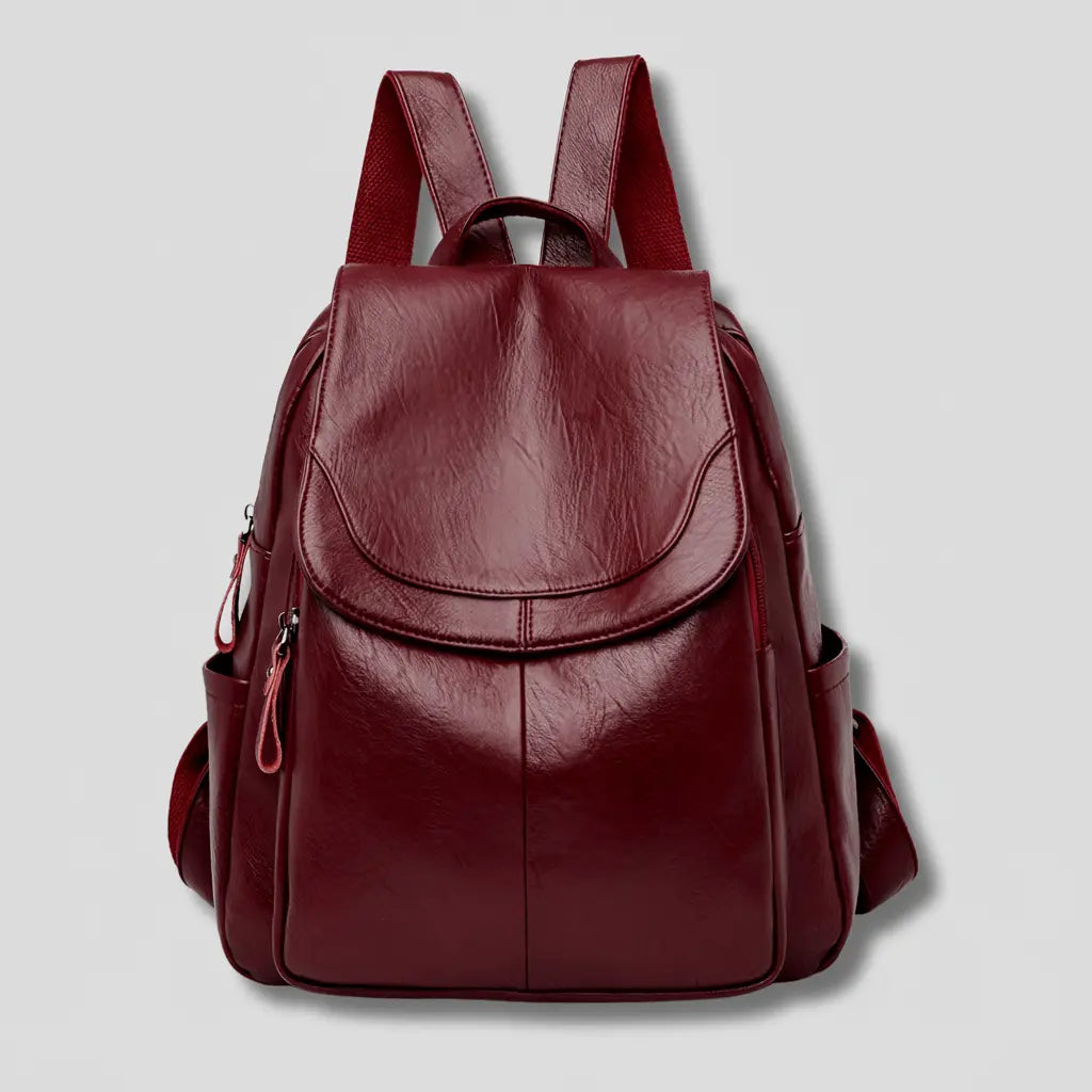Women’s Anti-theft Backpack – Hidden Zipper in Embossed PU Leather