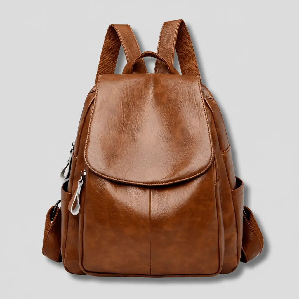 Women’s Anti-theft Backpack – Hidden Zipper in Embossed PU Leather