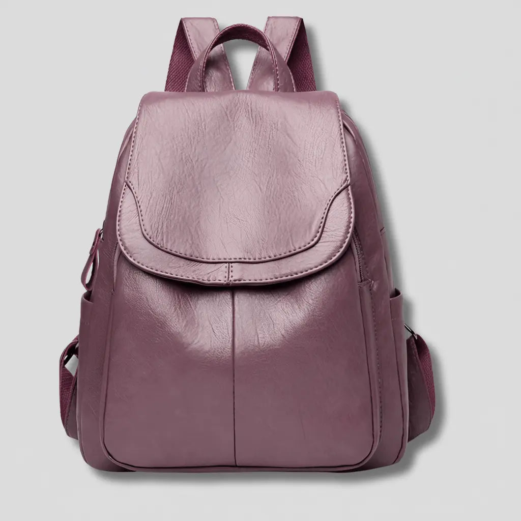 Women’s Anti-theft Backpack – Hidden Zipper in Embossed PU Leather