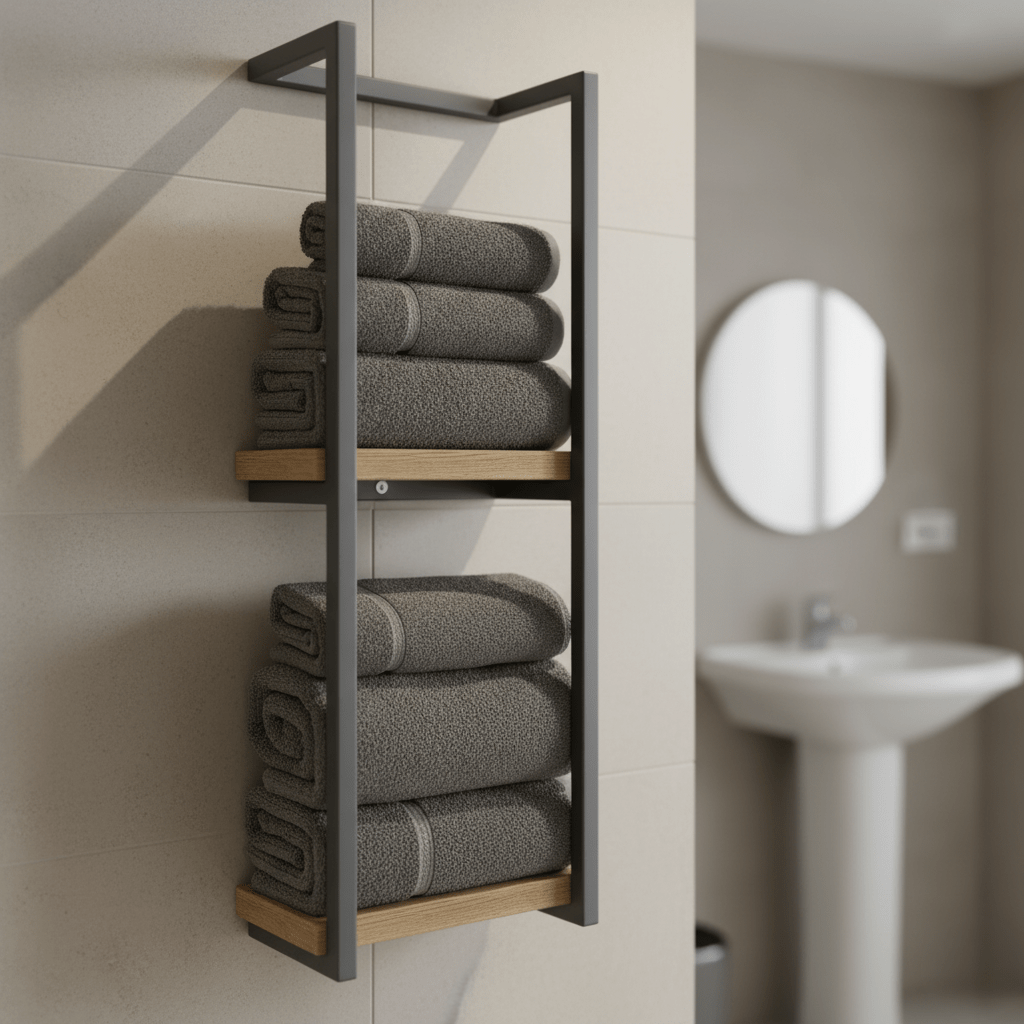 Sleek Stainless Steel Wall Towel Rack for Modern Bathrooms