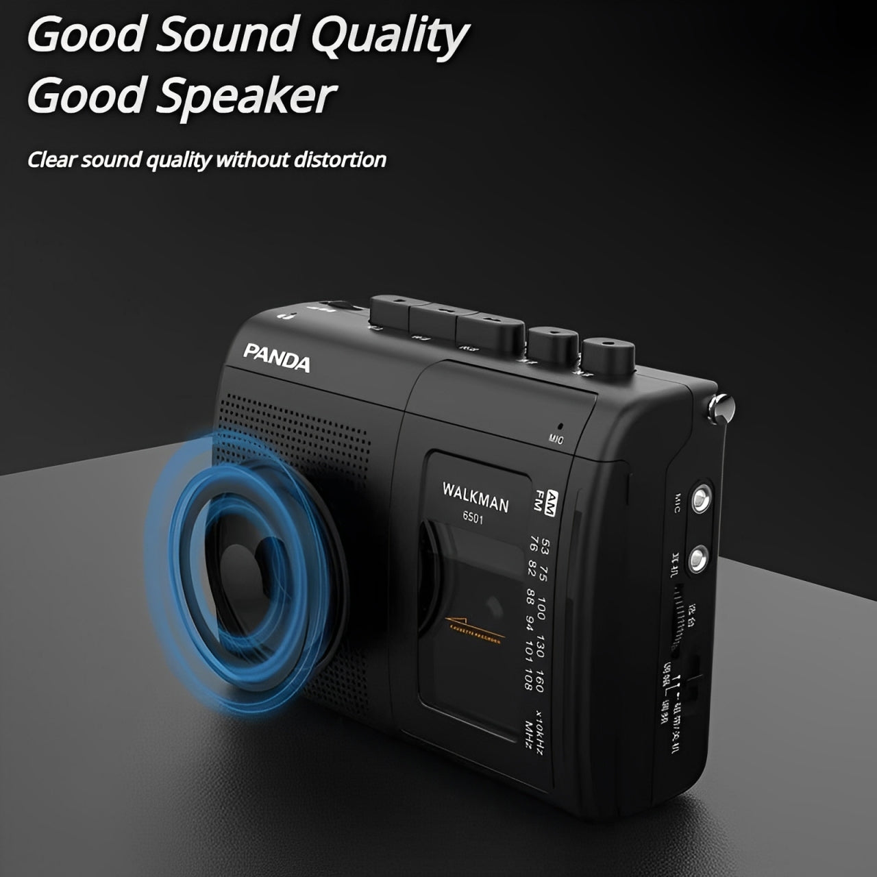 Retro Sound Mini Cassette Player with Radio & Recording Features