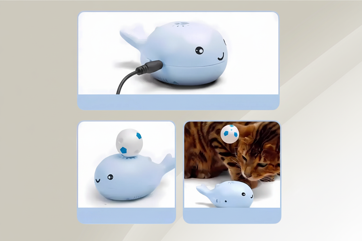 WhiskerWave - Interactive Floating Cat Ball for Endless Fun