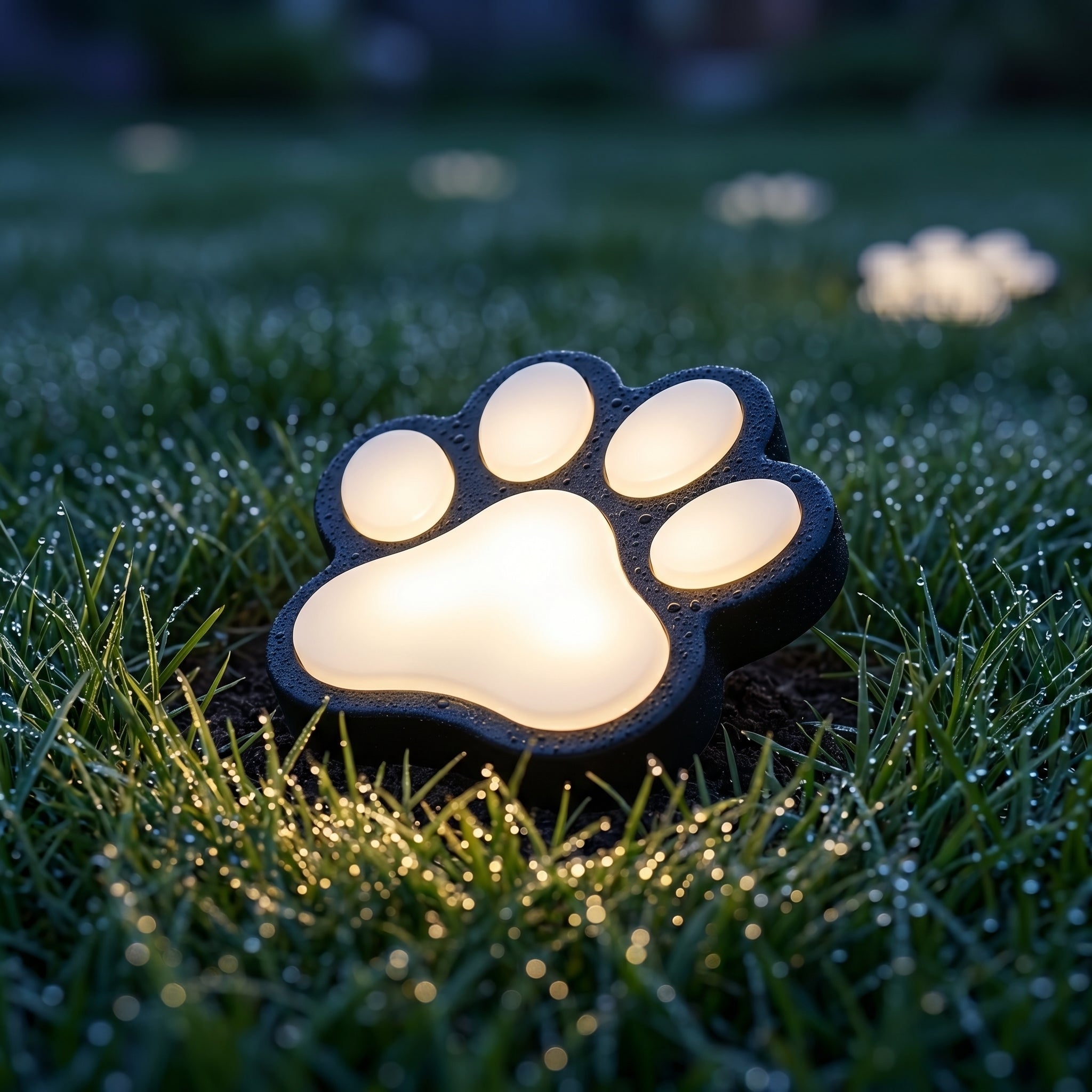 Charming Solar Light with Paw Print for Outdoor Spaces