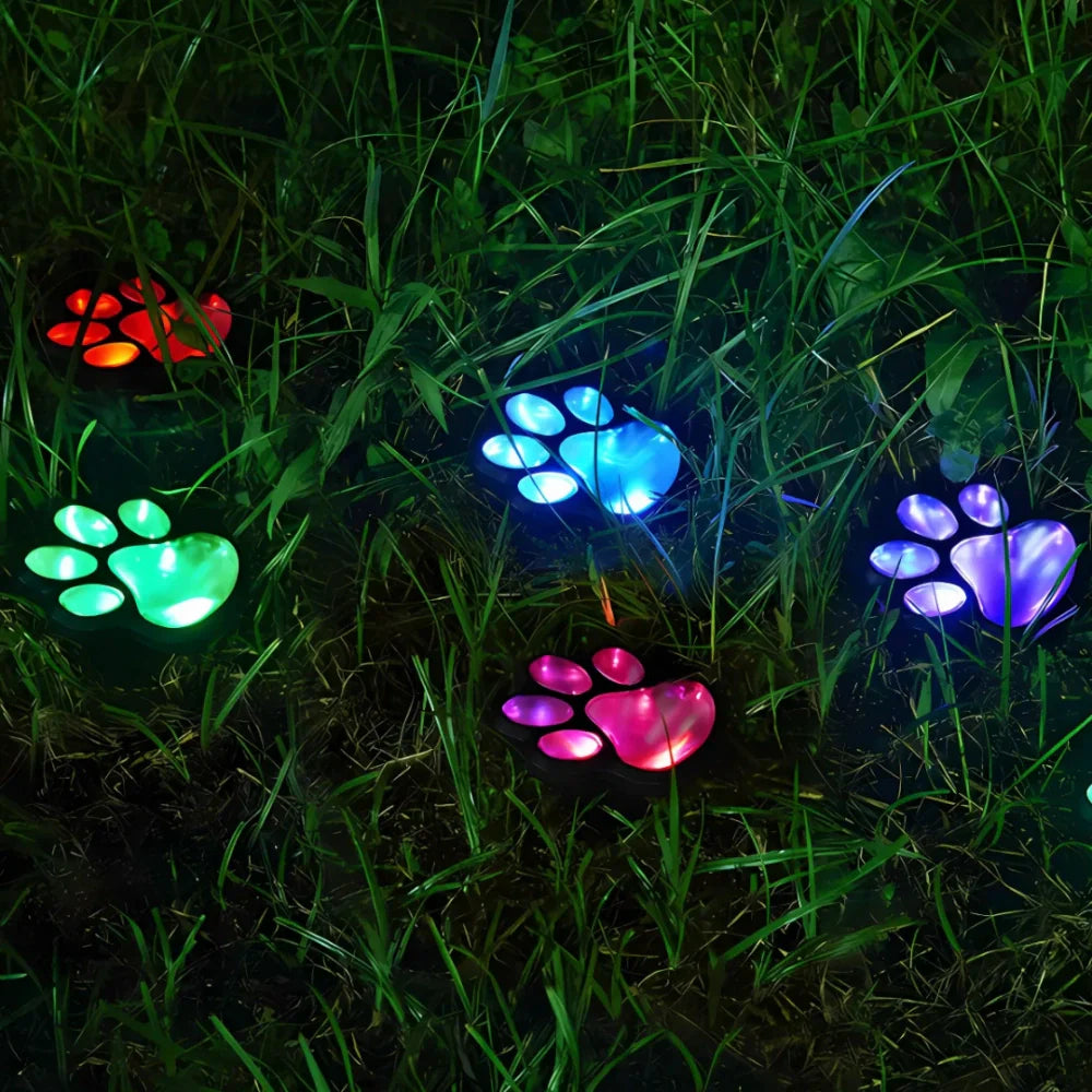 Charming Solar Light with Paw Print for Outdoor Spaces
