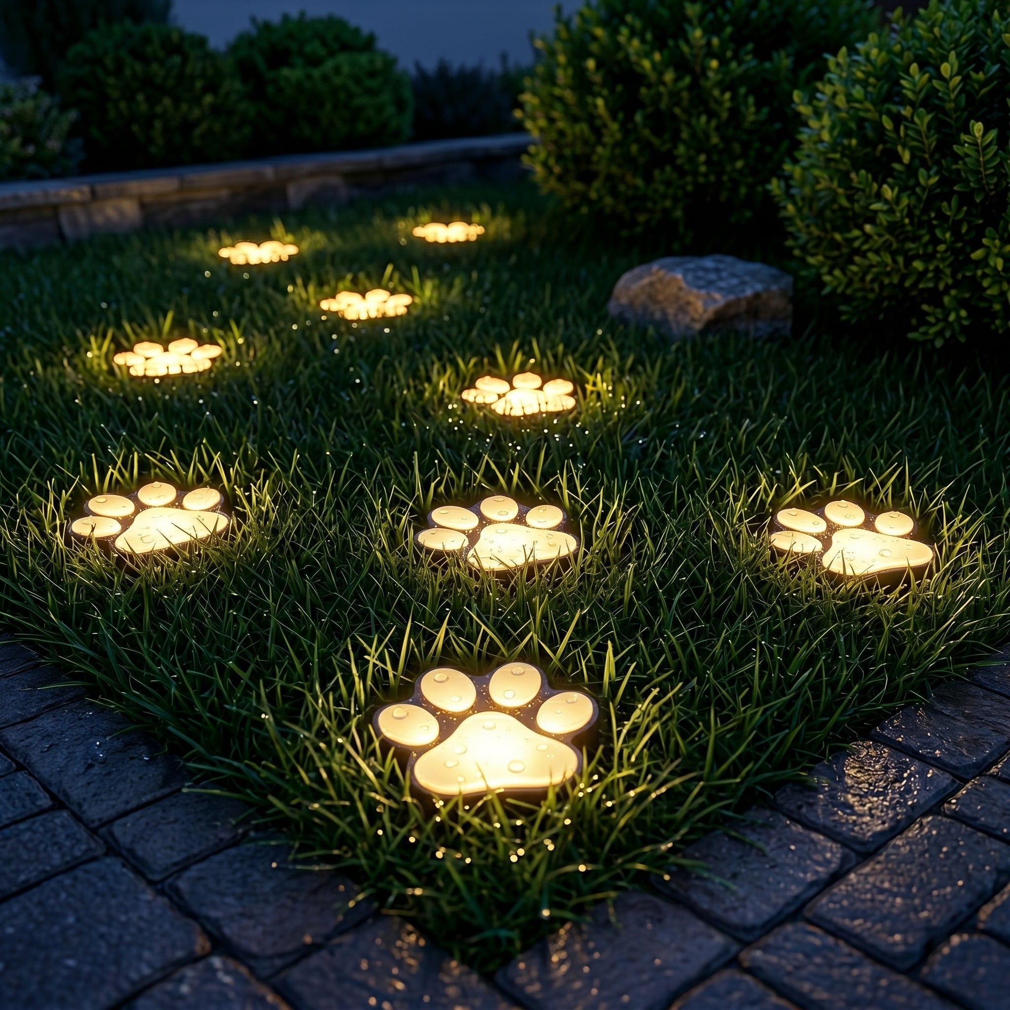 Charming Solar Light with Paw Print for Outdoor Spaces