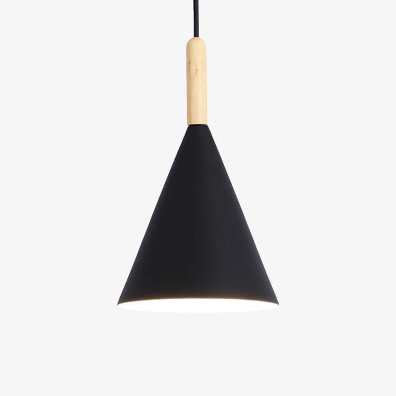 Elegant Hardwired Pendant Light with Wooden Touch for Kitchens