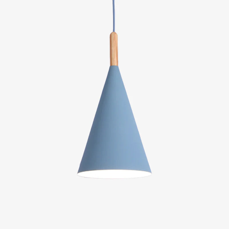 Elegant Hardwired Pendant Light with Wooden Touch for Kitchens