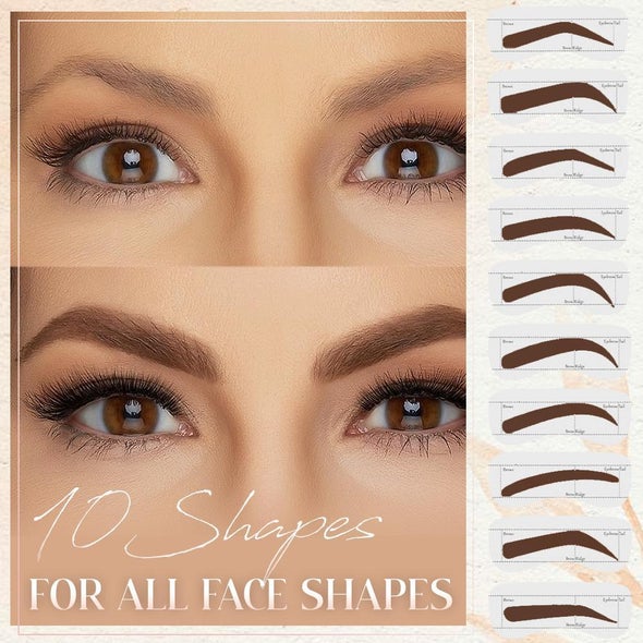 Eyebrow Stencil and Stamp Set for Perfect Shaping