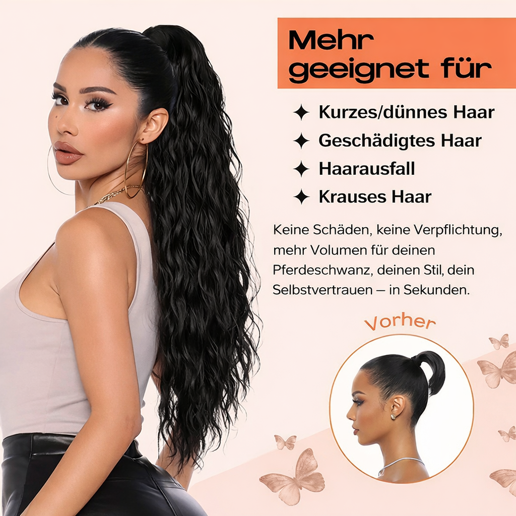 Clip-in Ponytail Extension | Instant Volume Effect | VoluStyle