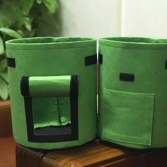 Breathable Fabric Planting Bag with Velcro Harvest Flap