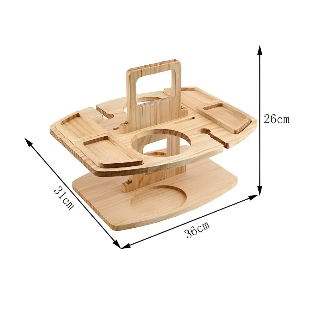 Picnic Table with Bottle and Glass Holders | Snack Compartment
