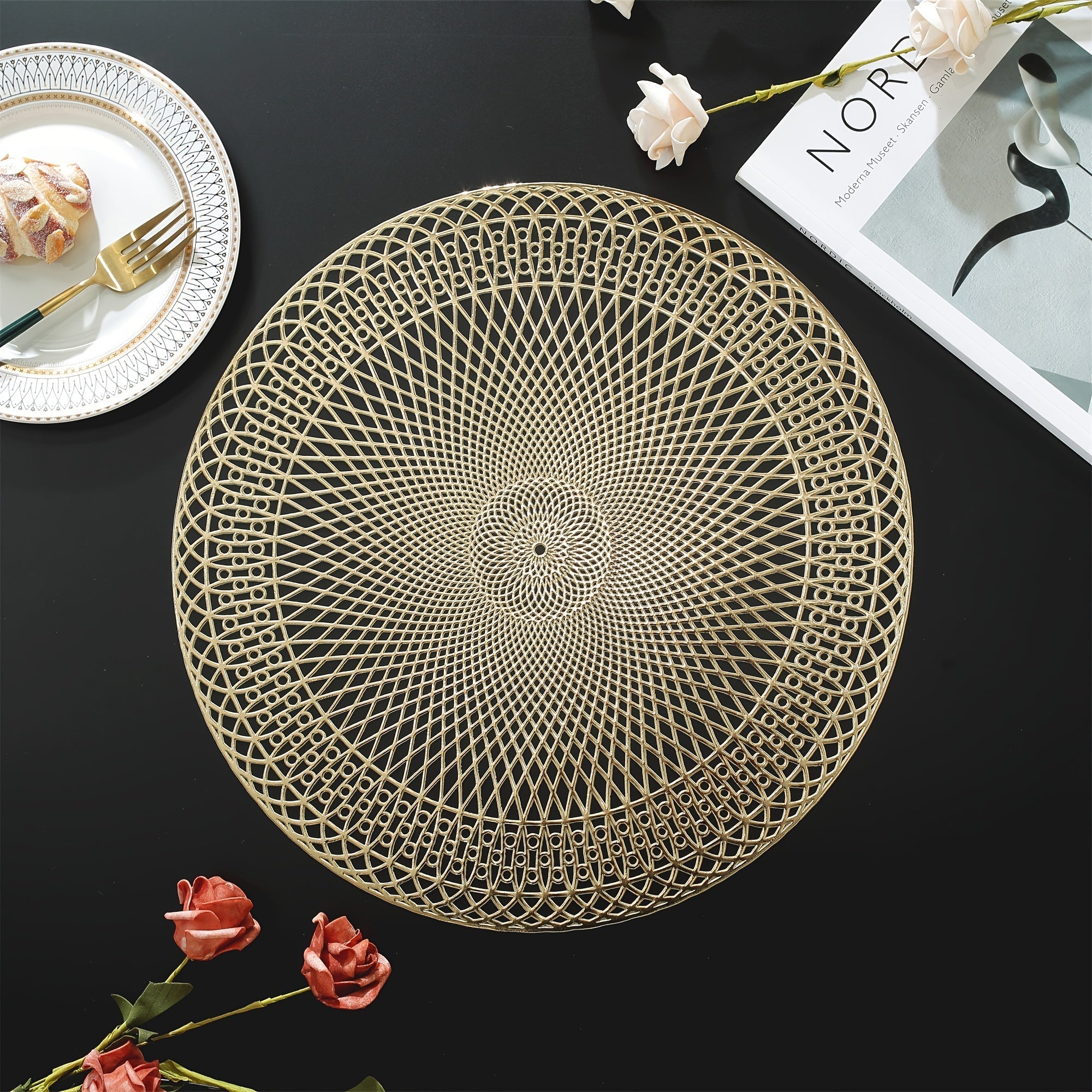 Elegant Round Table Protectors with Geometric Design – Set of 6 or 8