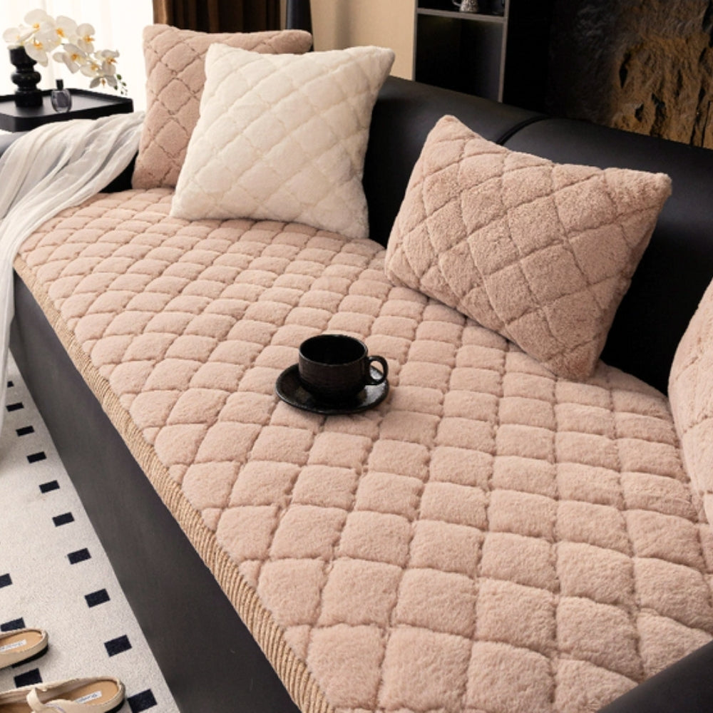Luxurious Microfiber Sofa Protector with Non-Slip Design