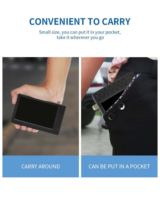 Compact 9-Inch Rechargeable LED Television for On-the-Go Viewing