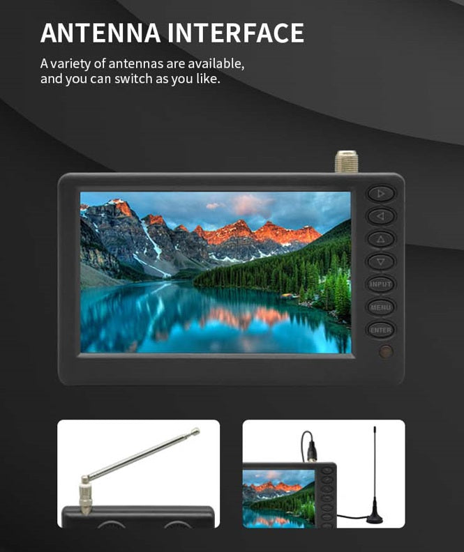 Compact 9-Inch Rechargeable LED Television for On-the-Go Viewing