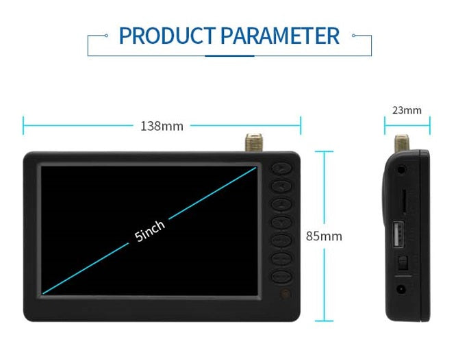 Compact 9-Inch Rechargeable LED Television for On-the-Go Viewing
